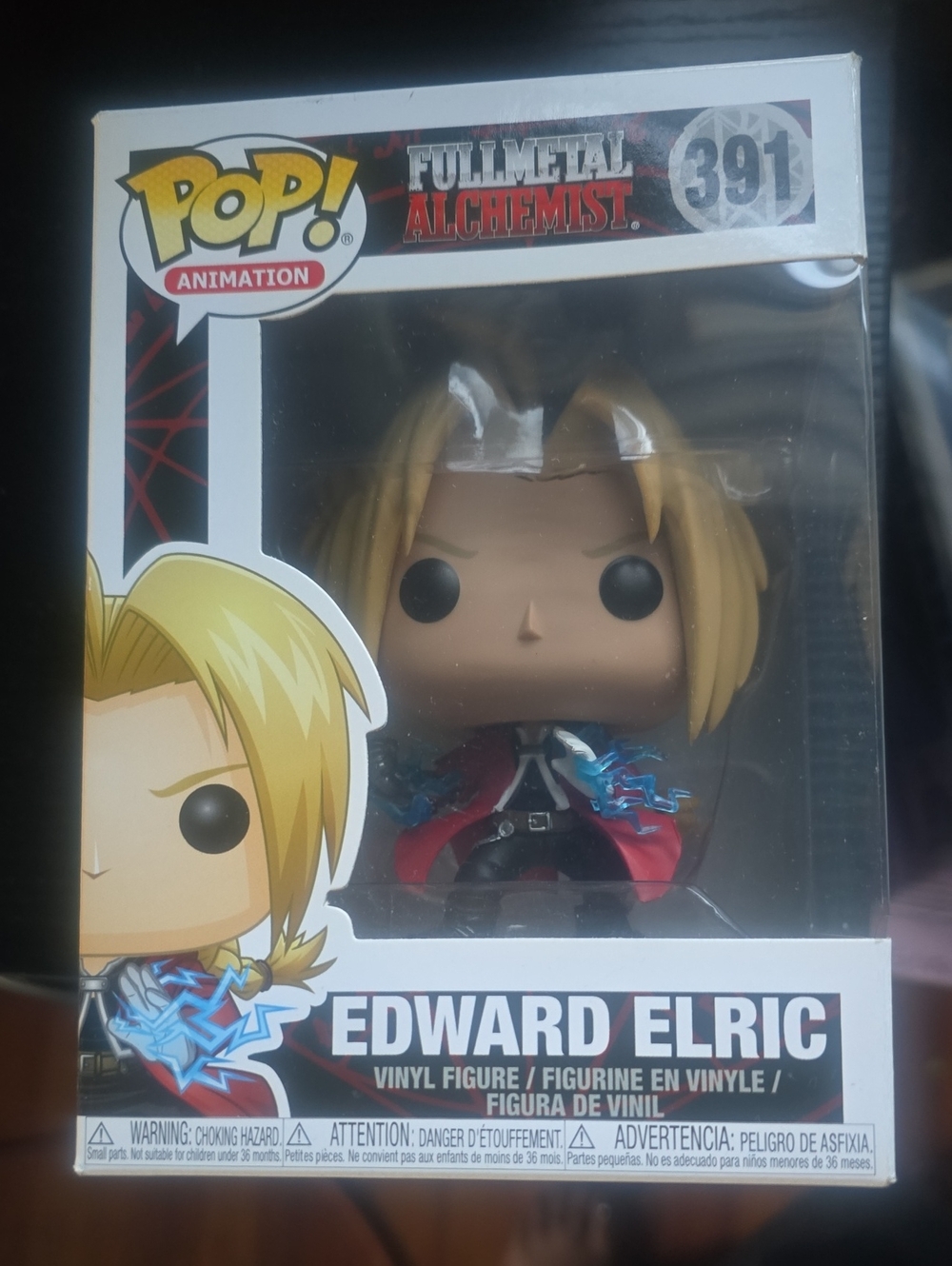 Funko Edward Elric Blonde with Red Cape and Blue Alchemy Effects